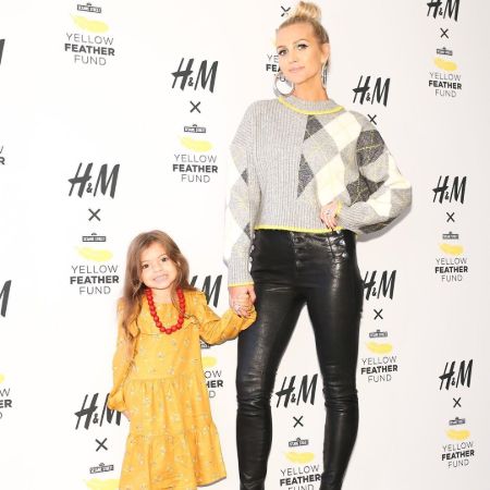 Ashlee and her daughter, Jagger attending a Fund function